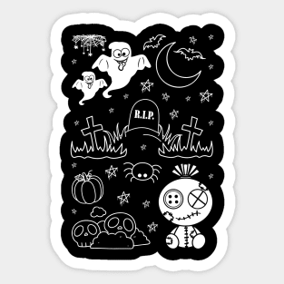 My Halloween fears Sticker